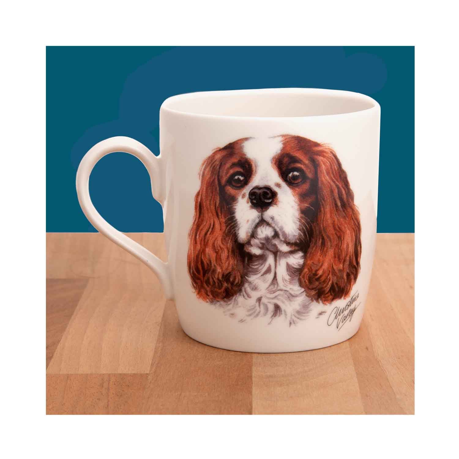 Dog Lover Gifts available at Dog Krazy Gifts - Cavalier King Charles Waggy Dogz Mug, part of the range of Spaniel themed gifts available from DogKrazyGifts.co.uk