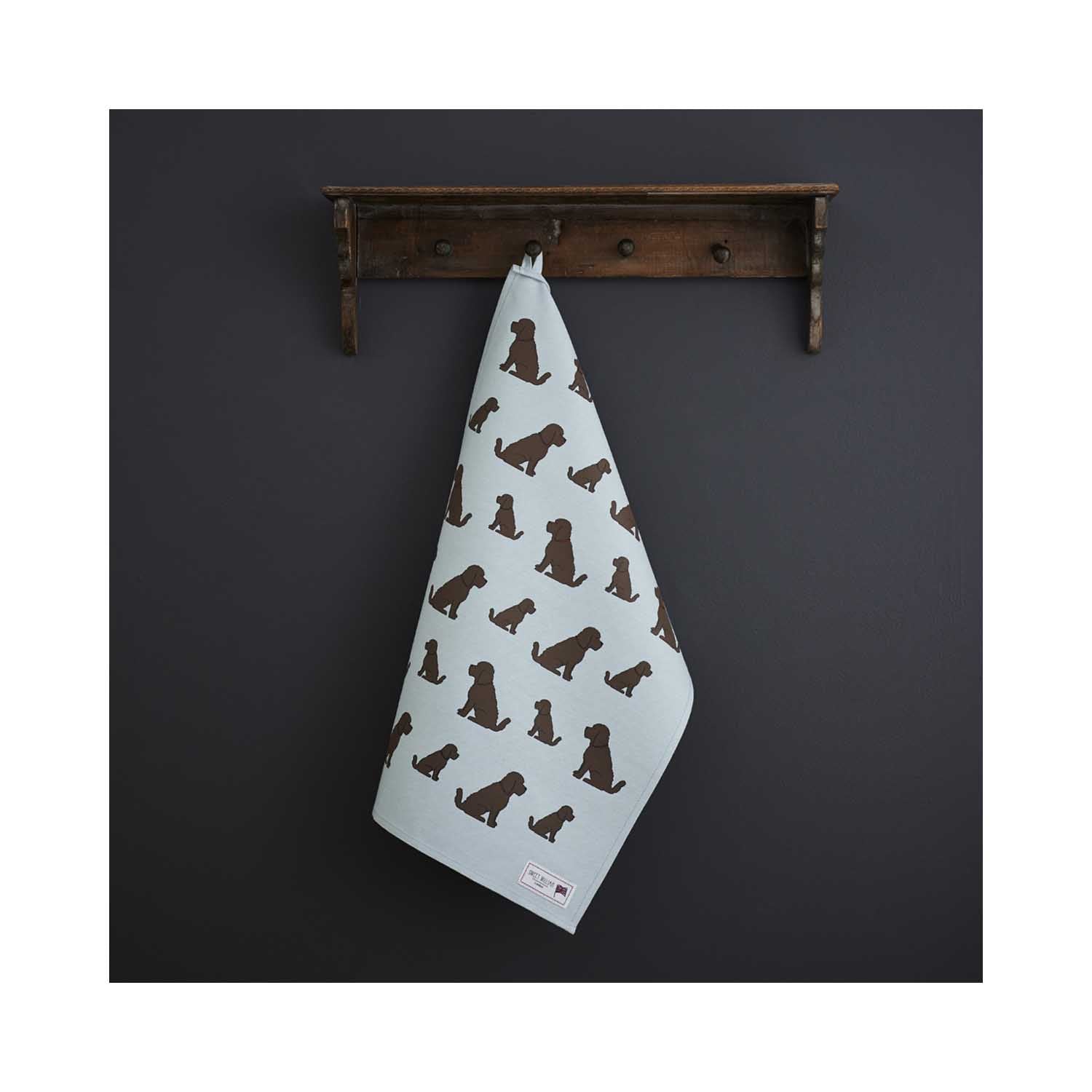 Dog Lover Gifts - Dog Krazy Gifts - Herbie the Cockapoo Organic Tea Towel - part of the Sweet William range available from www.DogKrazyGifts.co.uk 