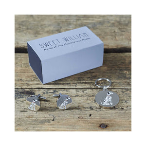 Dog Lover Gifts available at Dog Krazy Gifts - Hector The Dalmatian Cufflink and Dog Tag Set - part of the Sweet William range available from Dog Krazy Gifts