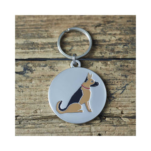 Dog Lover Gifts available at Dog Krazy Gifts - Sebastian The GSD Cufflink and Dog Tag Set - part of the Sweet William range available from DogKrazyGifts.co.uk