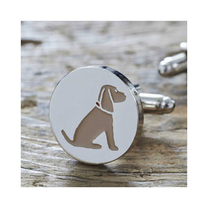 Dog Lover Gifts available at Dog Krazy Gifts - Hetty The Golden Cocker Spaniel Cufflink and Dog Tag Set - part of the Sweet William range available from DogKrazyGifts.co.uk