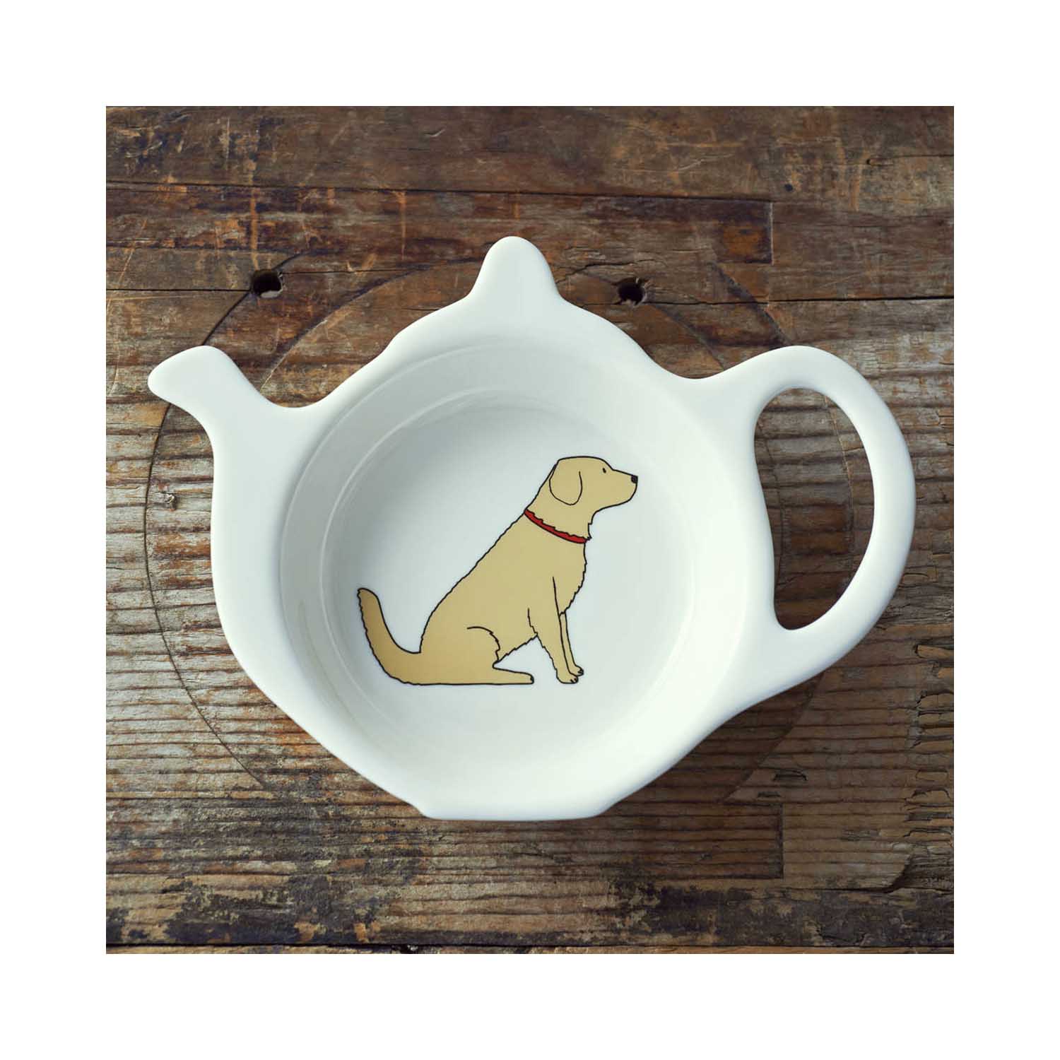 Dog Lover Gifts available at Dog Krazy Gifts - Noah The Golden Retriever  Teabag Dish - part of the Sweet William range available from www.DogKrazyGifts.co.uk 