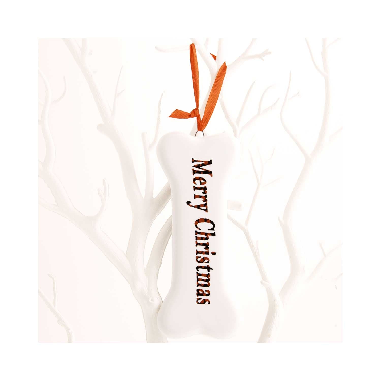 Dog Krazy Gifts - Merry Christmas hanging bone Xmas Decoration part of our Christmas range