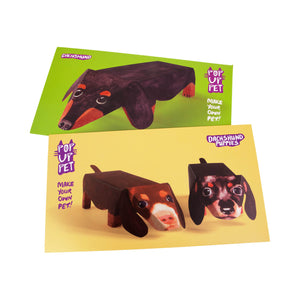 Dog Krazy Gifts - Dachshund Pop Up Pet and Dachshund Pop Up Puppies, part of the range of Dachshund themed gifts available from DogKrazyGifts.co.uk
