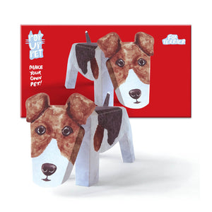 Dog Krazy Gifts - Fox Terrier Pop Up Pet, part of the range of  Rosie Flo Pop Up Pets available from DogKrazyGifts.co.uk