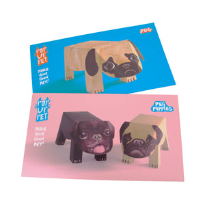 Dog Krazy Gifts - Pug Pop Up Pet and Pug Pop Up Puppies, part of the range of Pug themed gifts available from DogKrazyGifts.co.uk