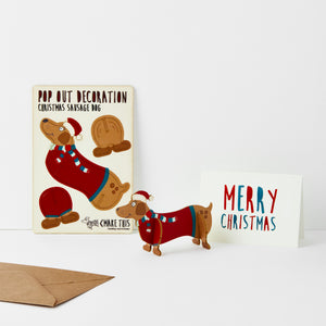 Dog Lover Gifts available at Dog Krazy Gifts – Pop Out Sausage Dog Christmas Card, available at www.dogkrazygifts.co.uk