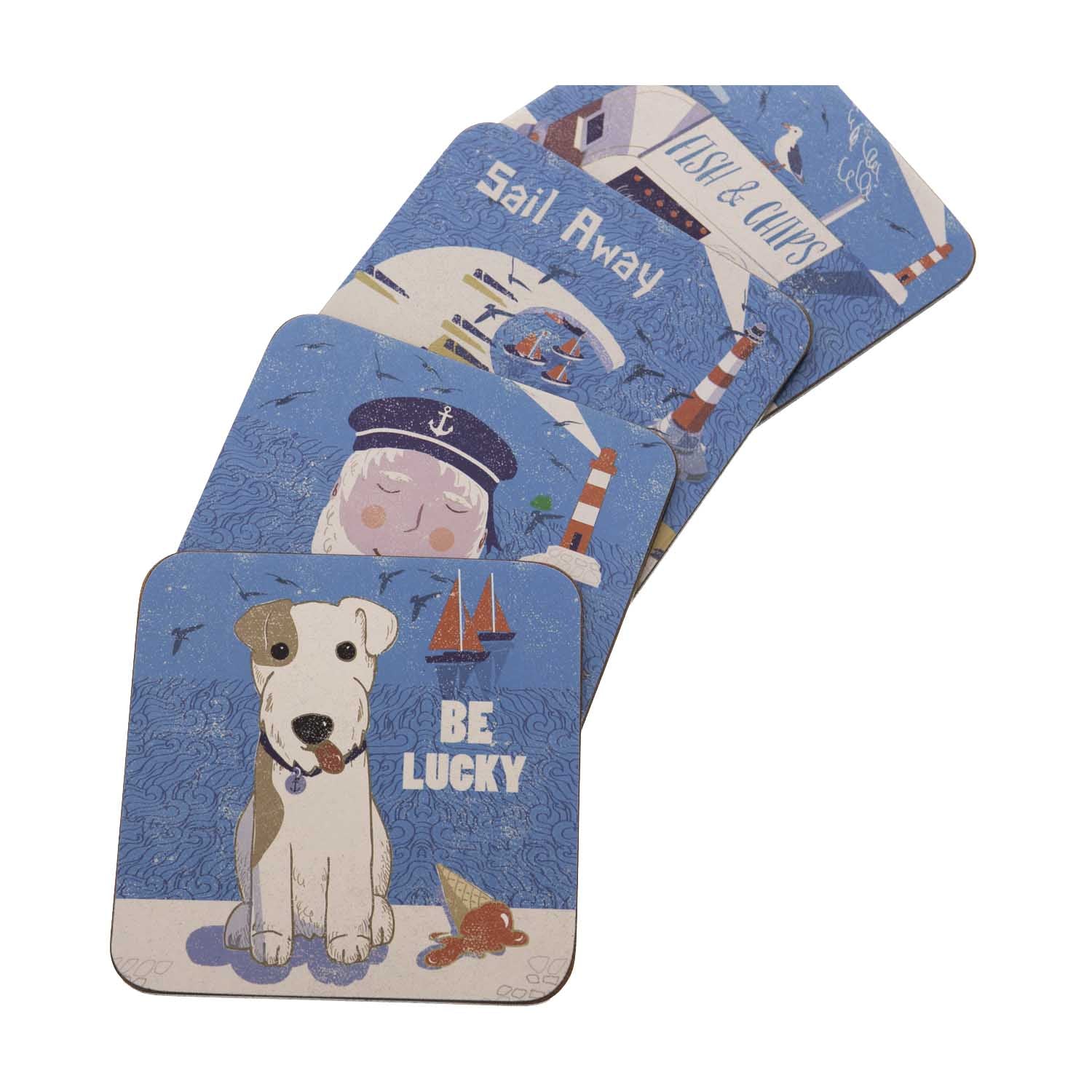 Dog Lover Gifts available at Dog Krazy Gifts – Jill White Rocket68 Ahoy Coasters available at www.dogkrazygifts.co.uk