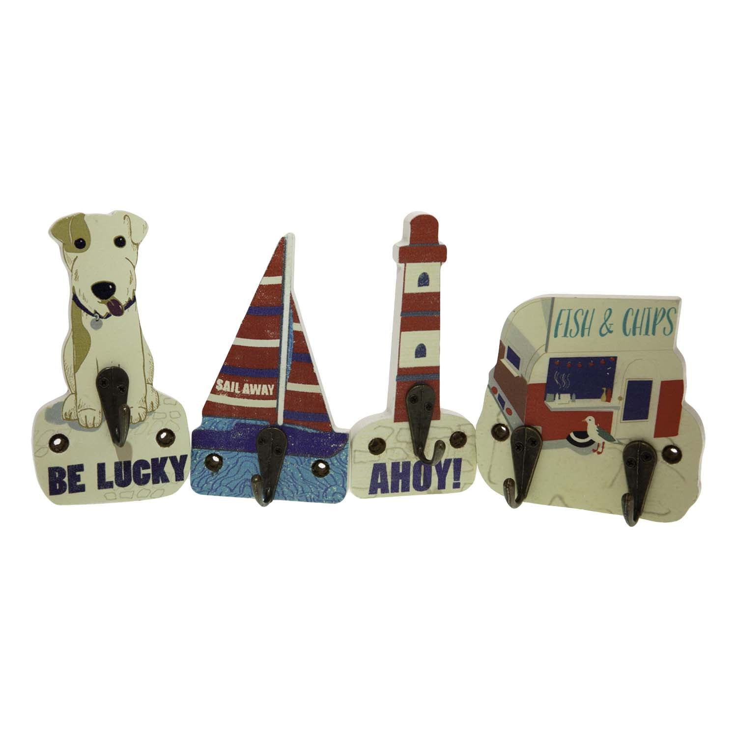 Dog Lover Gifts available at Dog Krazy Gifts – Jill White Rocket68 Ahoy Hooks Set of 4 available at www.dogkrazygifts.co.uk
