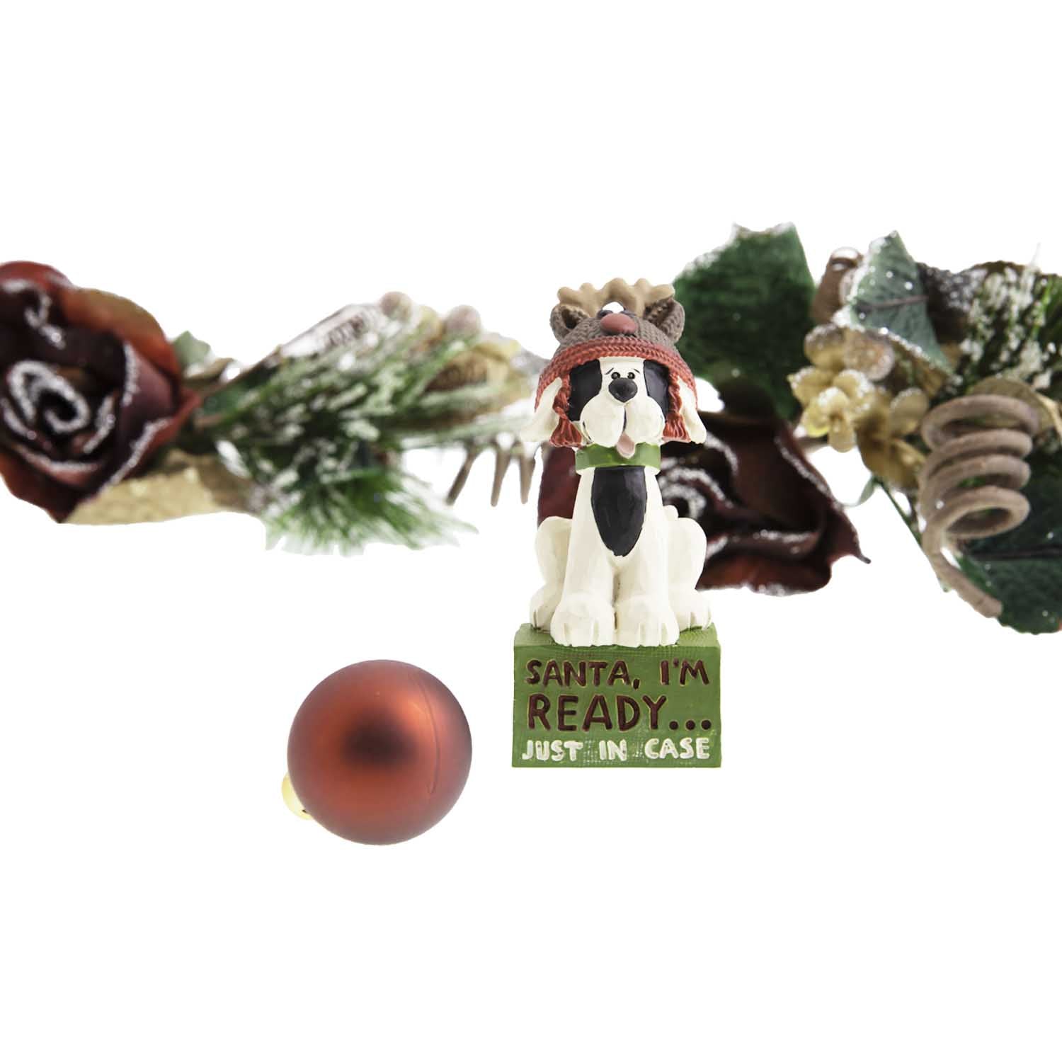 Dog Krazy Gifts - Santa I'm Ready Figurine, Part Of The Christmas collection available from DogKrazyGifts.co.uk