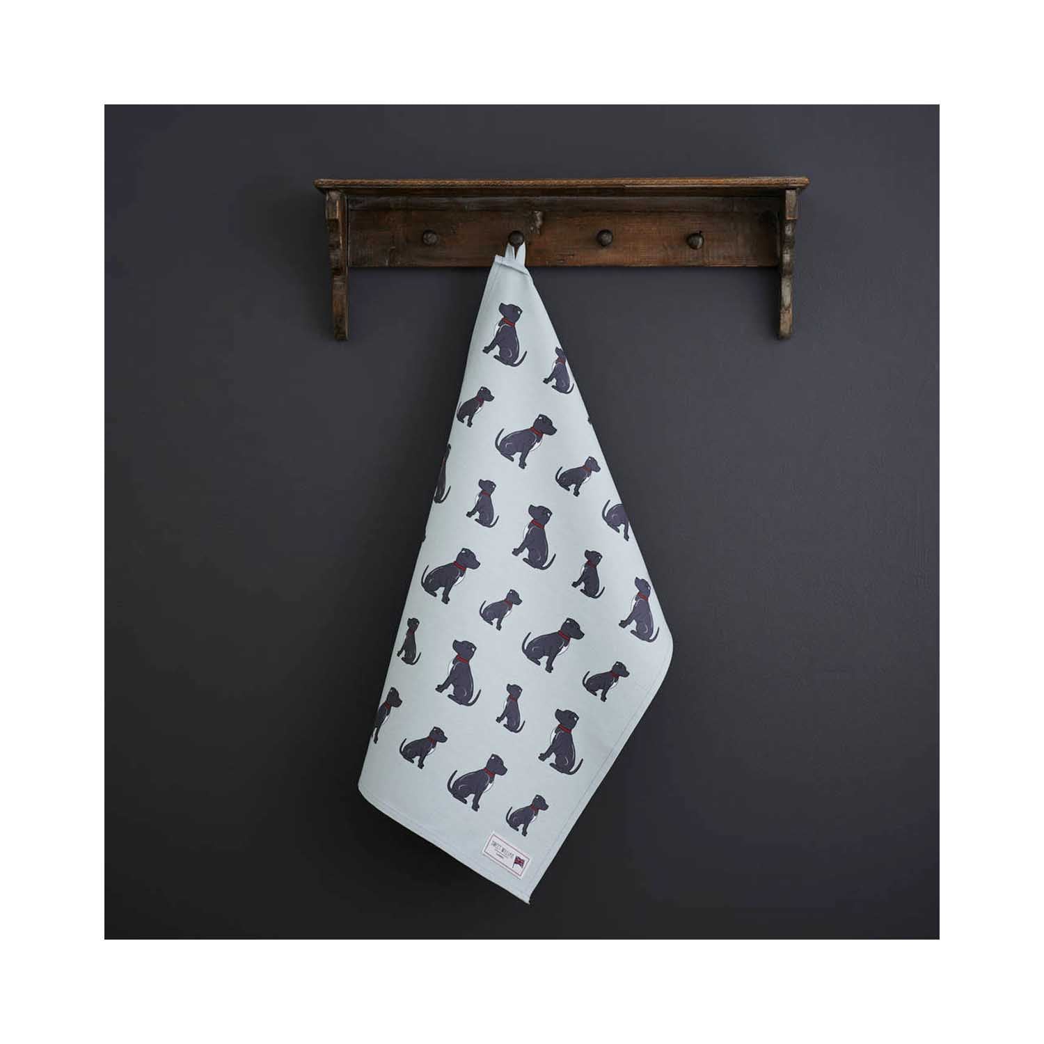 Dog Lover Gifts - Dog Krazy Gifts - Bree The Staffie Organic Tea Towels - part of the Sweet William range available from www.DogKrazyGifts.co.uk 