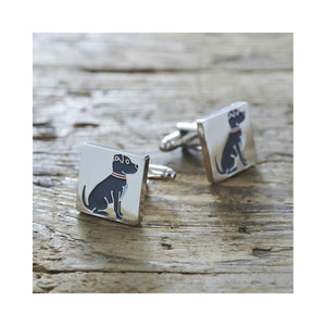 Dog Lover Gifts available at Dog Krazy Gifts - Bree the Staffordshire Bull Terrier cufflink and dog ID set - part of the Sweet William range available from www.DogKrazyGifts.co.uk 