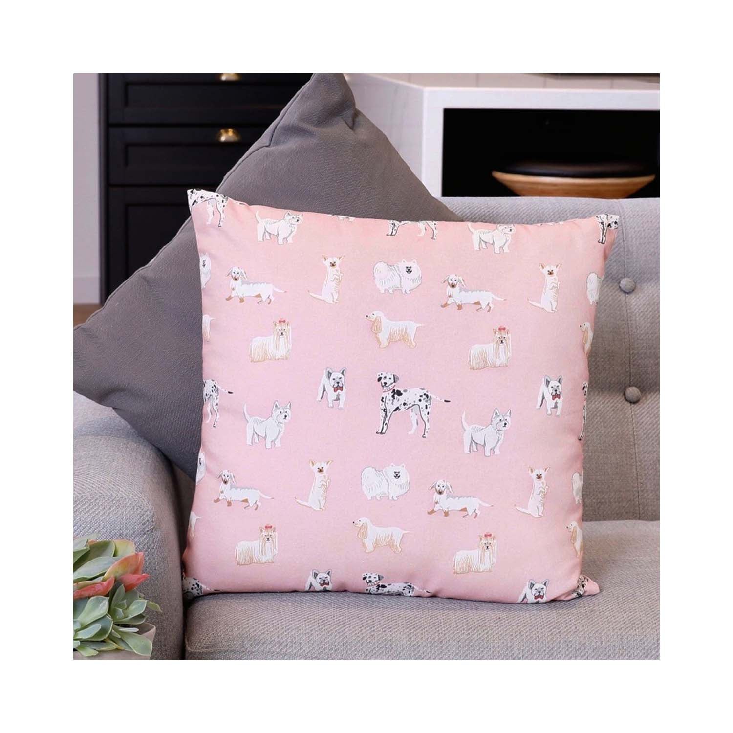 Dog Krazy Gifts - Watercolour Dogs Cushion, part of the Lisa Angel range available from DogKrazyGifts.co.uk