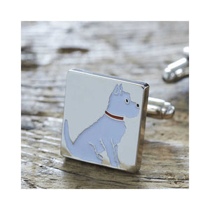 Dog Lover Gifts available at Dog Krazy Gifts - Frank the West Highland Terrier Cufflink and Dog Tag Set - part of the Sweet William range available from DogKrazyGifts.co.uk