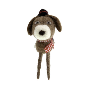 Dog Krazy Gifts - Woollen Brown Dog Ornament, Part Of The Christmas collection available from DogKrazyGifts.co.uk