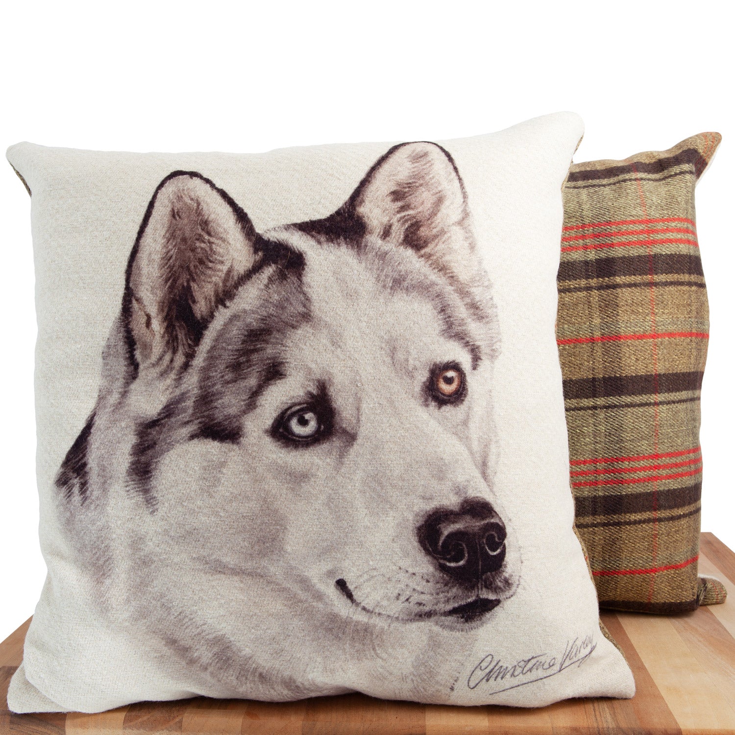 Dog Lover Gifts available at Dog Krazy Gifts. Husky Cushion, part of our Christine Varley collection – available at www.dogkrazygifts.co.uk