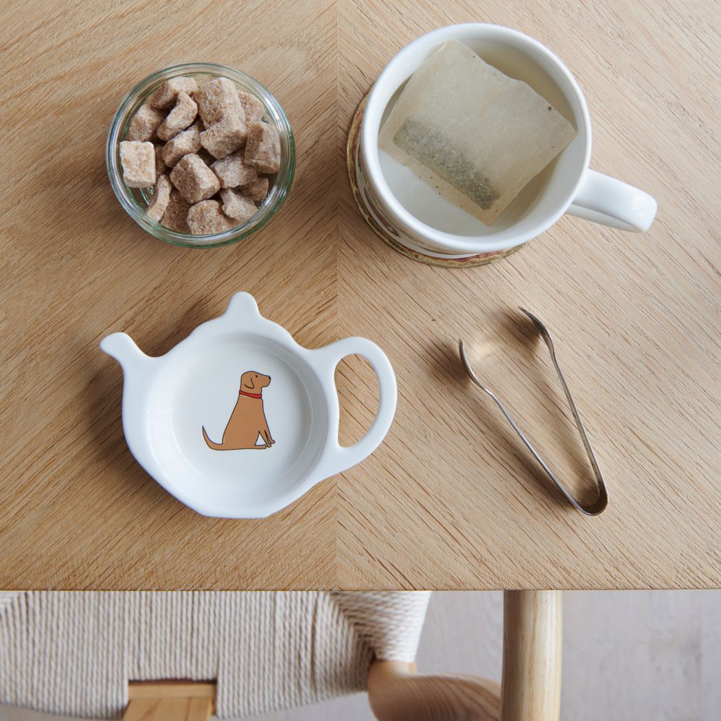 Dog Lover Gifts available at Dog Krazy Gifts - Fox Red Labrador Teabag Dish by Sweet William - part of the Labrador collection of Dog Lovers Gifts available from Dog Krazy Gifts