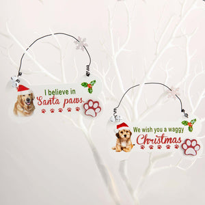 Dog Krazy Gifts - Santa Paws Christmas Bone Sign - part of the Christmas range of Dog Themed Gifts available from DogKrazyGifts.co.uk