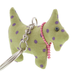 DogKrazy.Gifts –Purple Spot Scottie Dog Keyring –Extremely cute comes in six colourways, and makes a great gift for a Scottie Dog (or Westie) fan. Part of the range of Scottie Dog and Westie  gifts available from Dog Krazy Gifts