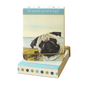 Dog Krazy Gifts - Fish & Chips Flip notebook - part of the Little Dog Range available from DogKrazyGifts.co.uk