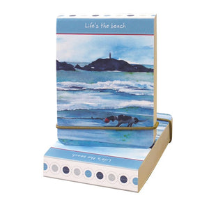 Dog Krazy Gifts - Lifes The Beach Flip notebook - part of the Little Dog Range available from DogKrazyGifts.co.uk