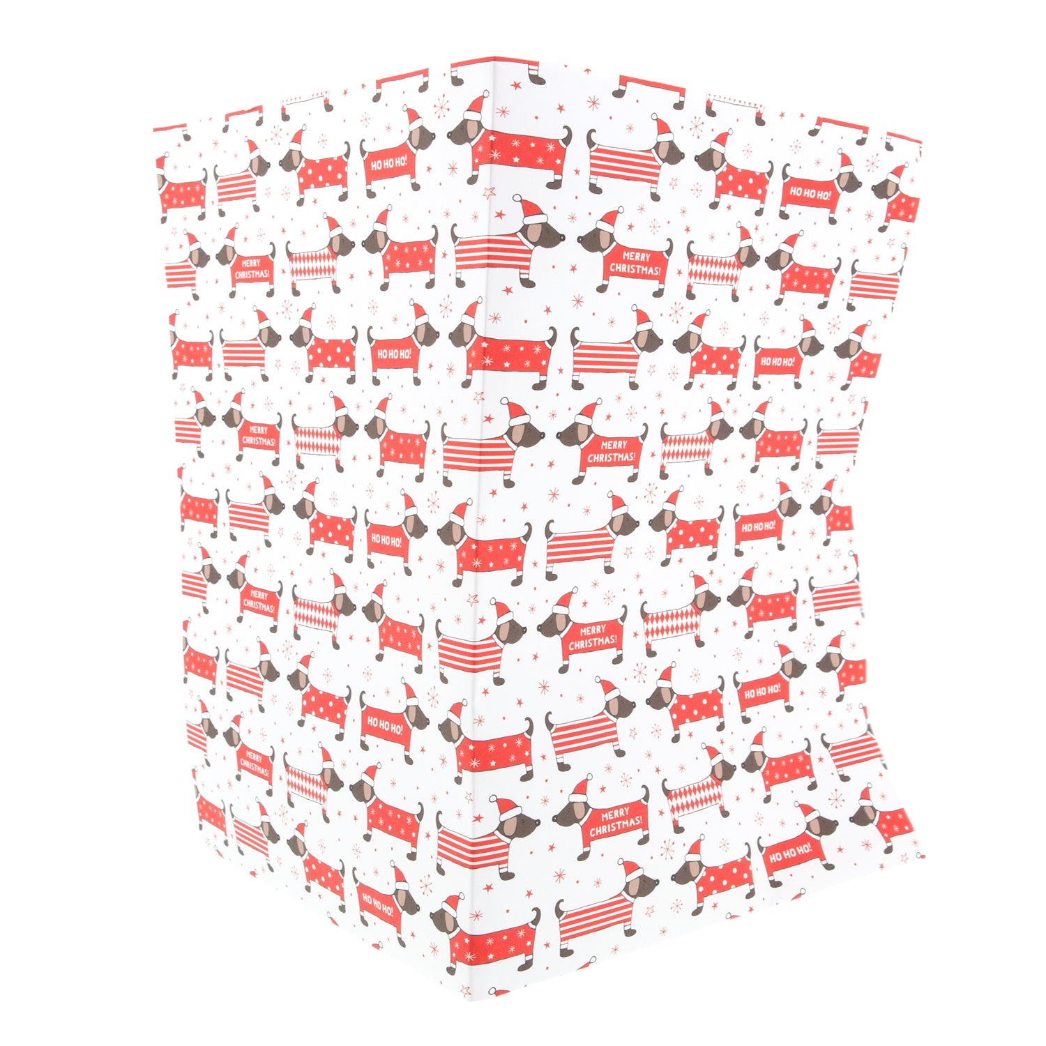 DogMad.Gifts – Dachshund Christmas Wrapping Paper – Dog Themed Christmas Wrapping paper with cartoon Dachshunds wearing Christmas Jumpers part of the huge range of dog themed gifts available from Dog Mad Gifts